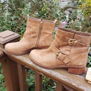 Women Michael Michael Kors Gretchen Bootie Camel 9